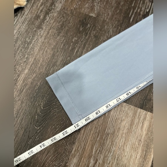 Lululemon Wunder Under Crop Leggings High Rise 21" Silver Blue Luxtreme Women 6 - Picture 2 of 5